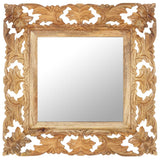 Vidaxl Mirror Hand -Cut 50x50 cm Mango Solid Brown