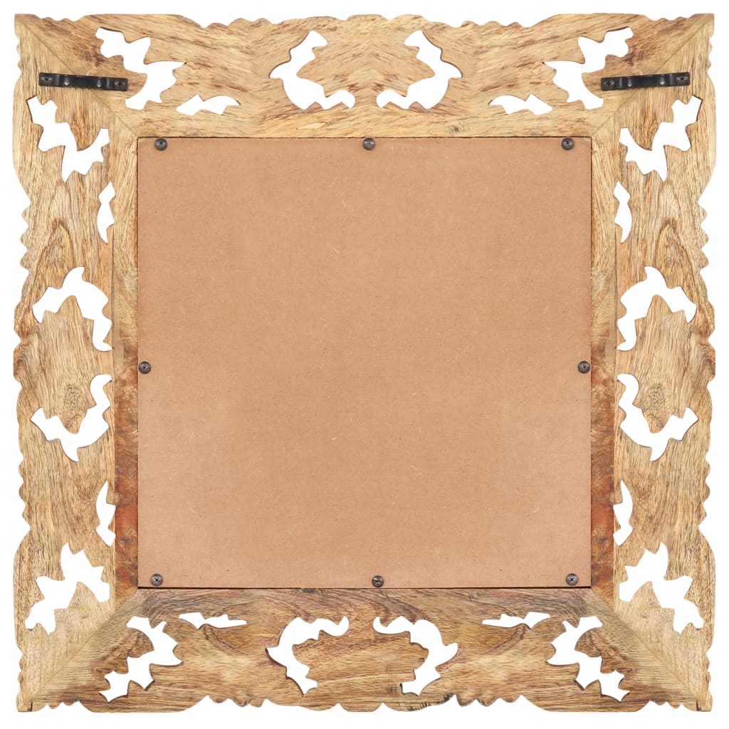 Vidaxl Mirror Hand -Cut 50x50 cm Mango Solid Brown