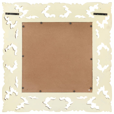 Vidaxl Mirror Hand -Cut 50x50 cm Mango Solid Wood White
