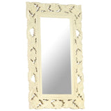 Vidaxl Mirror hand -cut 80x50 cm Solid mangowood white