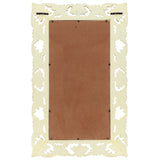 Vidaxl Mirror Hand -Cut 80x50 cm massif massif blanc