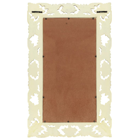 Vidaxl Mirror Hand -Cut 80x50 cm massif massif blanc