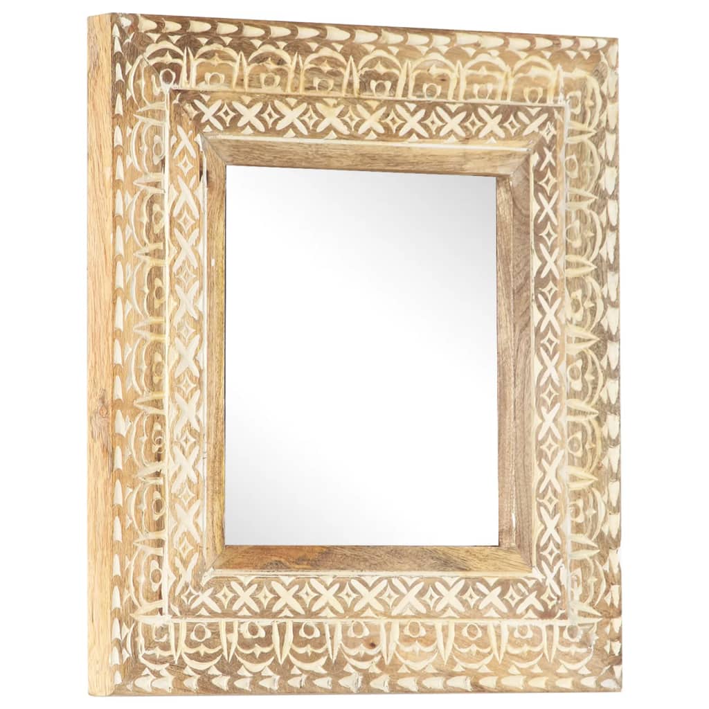 Vidaxl Mirror Hand -Cut 50x50x2.6 cm Wood de mangue solide