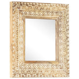Vidaxl Mirror Hand -Cut 50x50x2.6 cm Wood de mangue solide