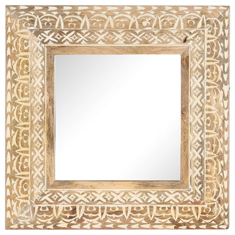 Vidaxl Mirror Hand -Cut 50x50x2.6 cm Wood de mangue solide