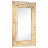 Vidaxl Mirror Hand -Cut 80x50x2.6 cm Solid Mango Wood