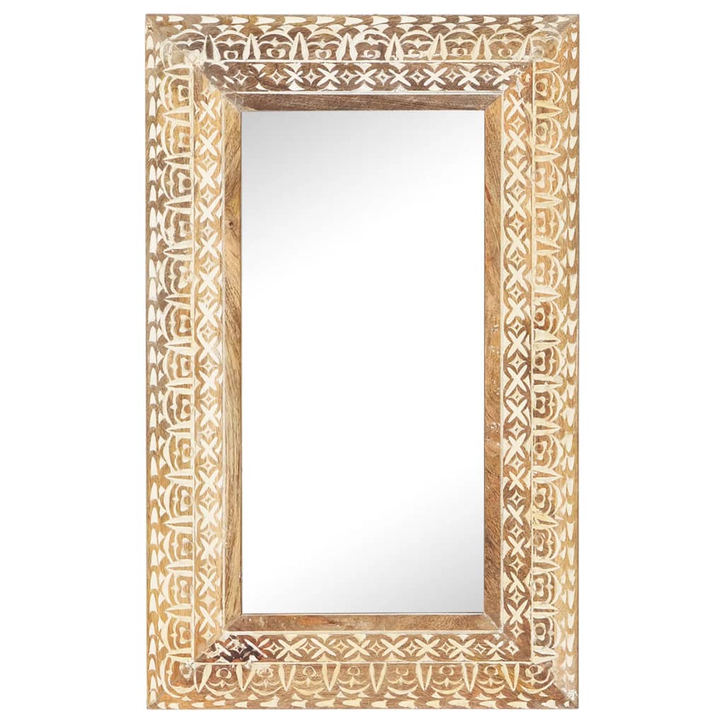 Vidaxl Mirror Hand -Schnitt 80x50x2,6 cm Festes Mangoholz