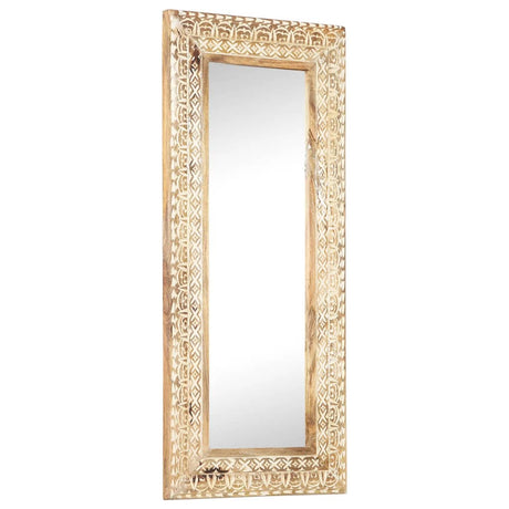 Vidaxx miroir sculpté à la main 110x50x2,6 cm en bois de manguier massif
