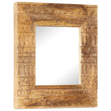 Vidaxl Mirror Hand -cut 50x50x2.5 cm solid mango wood