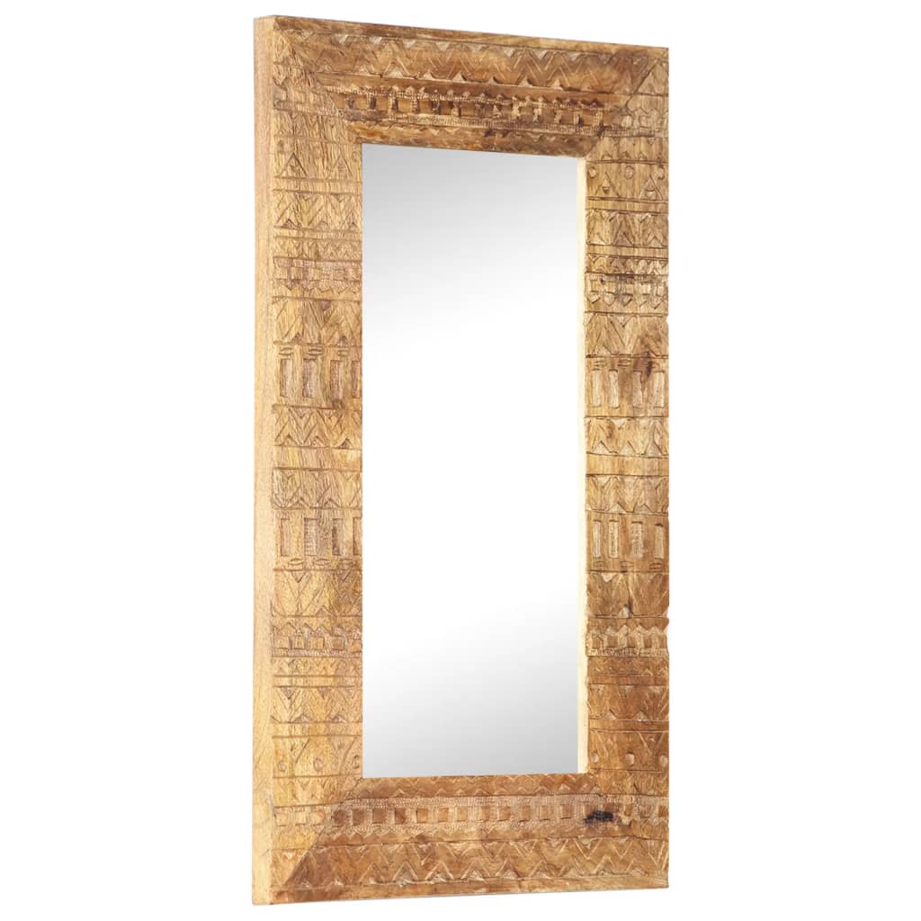 Vidaxl Mirror Hand -cut 80x50x2.5 cm Solid mango wood