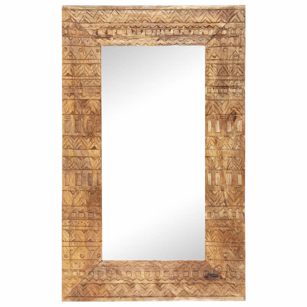 Vidaxl Mirror Hand -cut 80x50x2.5 cm Legno di mango solido