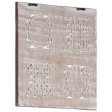 Panneau mural Vidaxl Hand-40x40x1,5 cm MDF marron et blanc