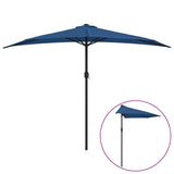 Vidaxl balkongparasol halvparten med aluminiumstang 300x155x223 cm blå