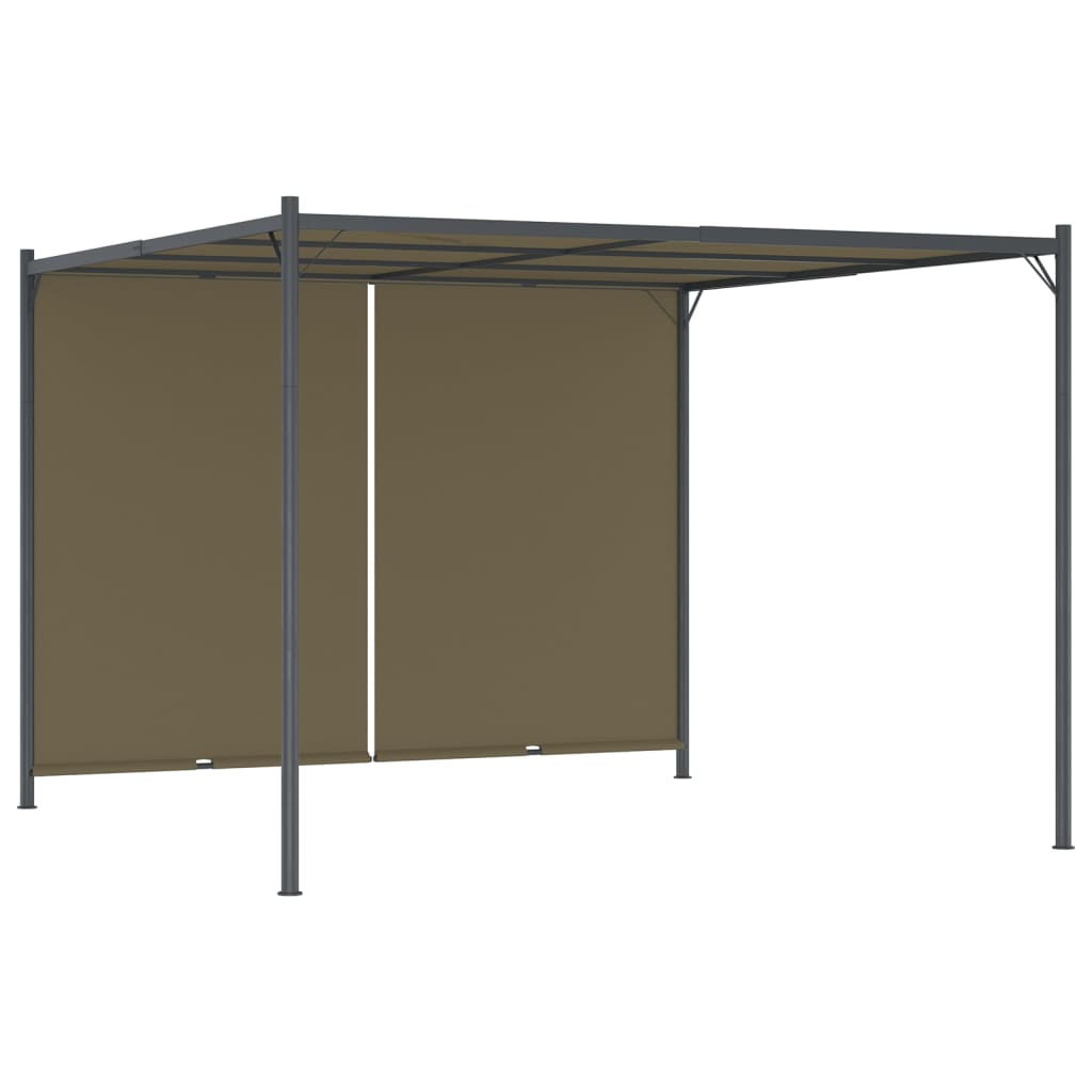 Vidaxl pergola med udvideligt tag 180 g m² 3x3 m taupe