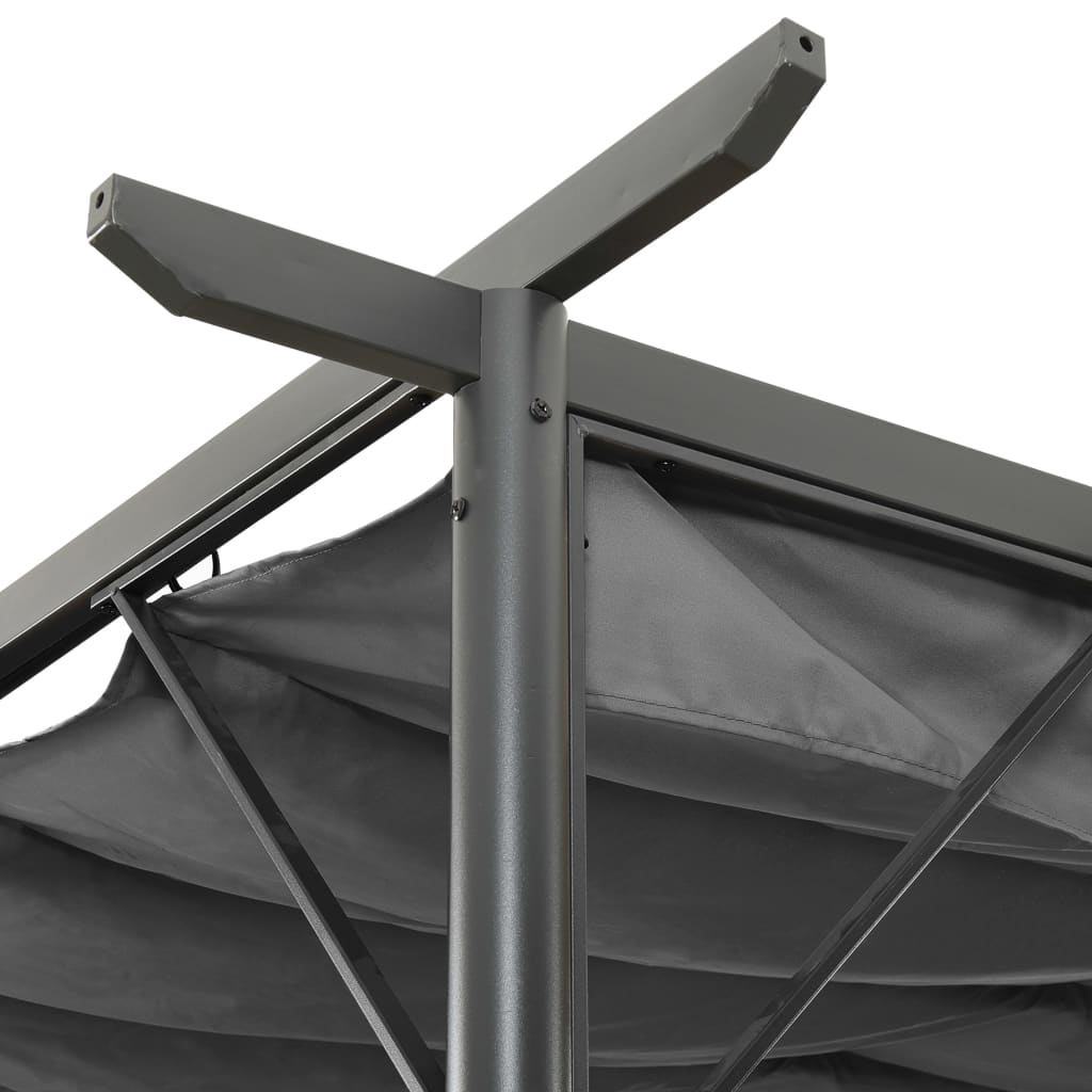 Vidaxl pergola med utvidbart tak 180 g m² 3x3 m stål Antracittfarge