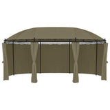 Vidaxl Arbor z zavesami 180 g m² 520x349x255 cm taupe