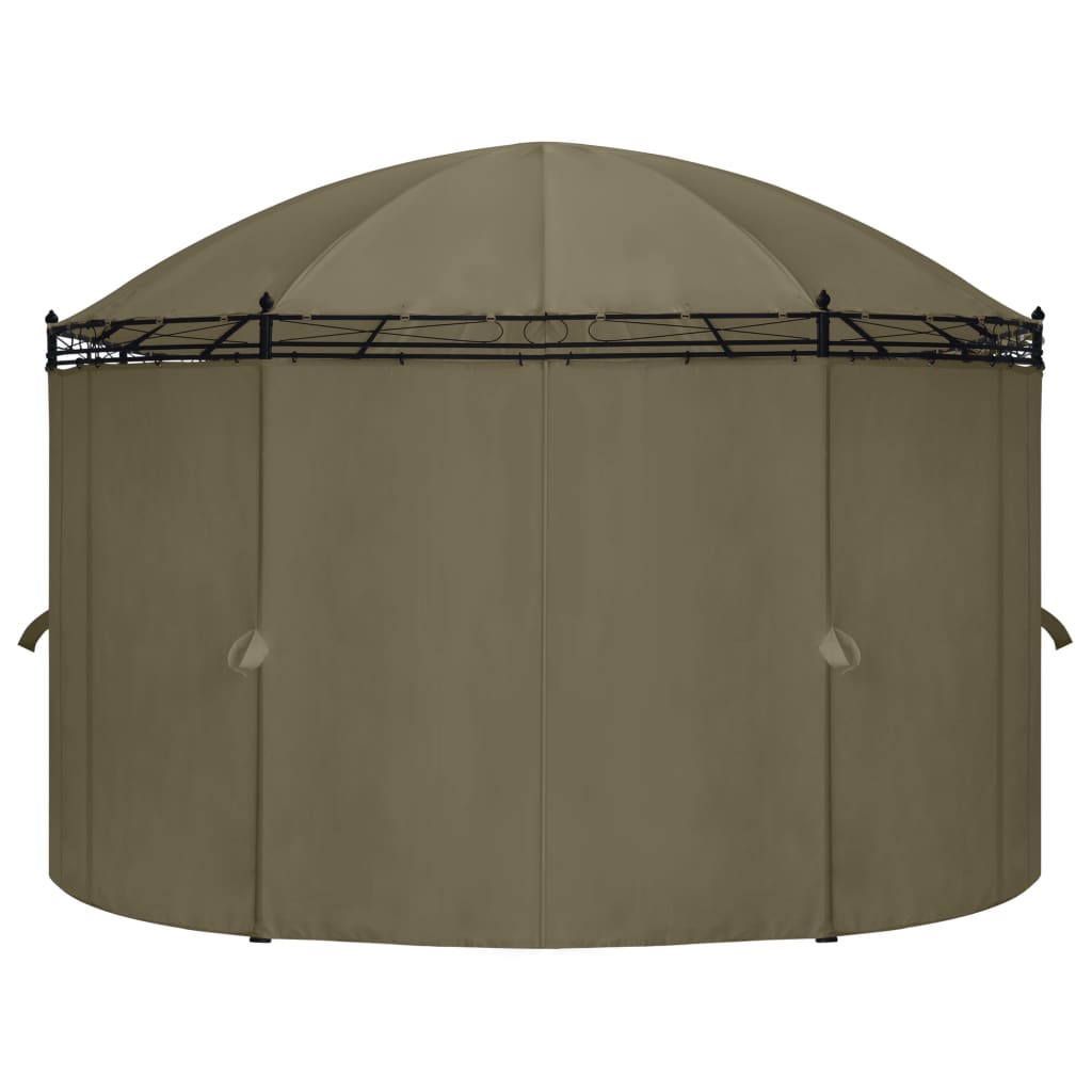 Vidaxl Arbor z zasłonami 180 g m² 520x349x255 cm taupe