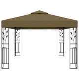 Arbor Vidaxl con techo doble 180 g m² 3x4 m taupe