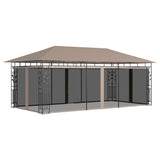 Vidaxl Arbor s komárem čistý 180 g m² 6x3x2,73 m taupe