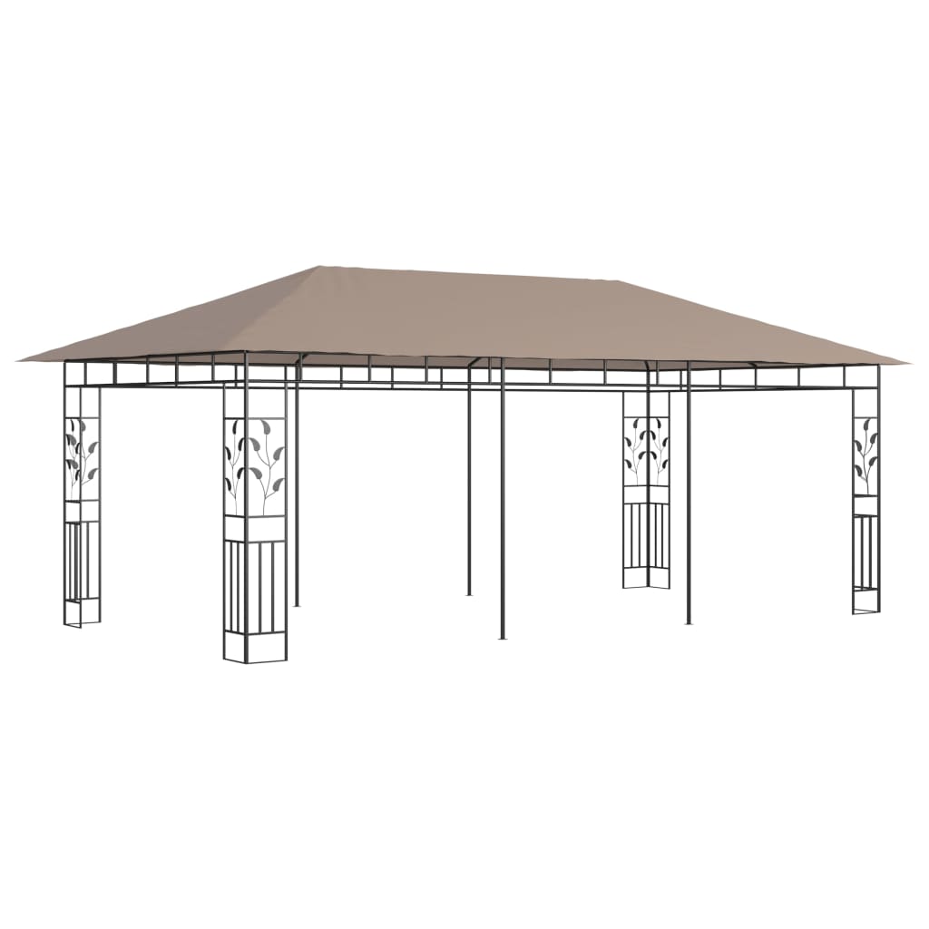 Vidaxl Arbor avec moustique net 180 g m² 6x3x2,73 m taupe