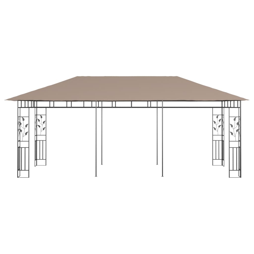 Vidaxl Arbor con mosquito net 180 g m² 6x3x2.73 m taupe