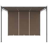 Vidaxl Garden Practor with side curtain 3x3x2.25 m Taupe