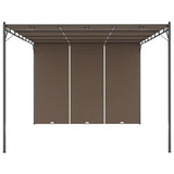 Vidaxl Garden Pracor con cortina lateral 4x3x2.25 m Taupe