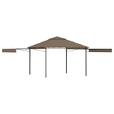 Arbor Vidaxl con techos extensibles 180 g m² 3x3x2.75 m taupe