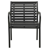 Vidaxl tuinstoelen 2 st staal en hkc zwart