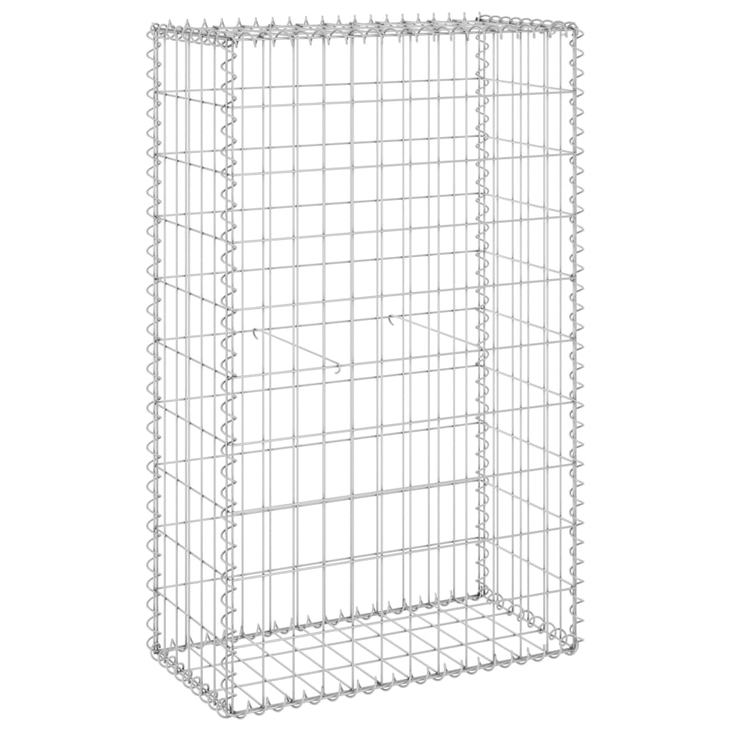 Vidaxl Schanskorf wall with lids 60x30x100 cm galvanized steel