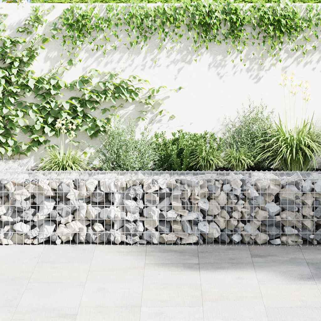 Mur Vidaxl Schanskorf avec couvercles 300x30x50 cm en acier galvanisé