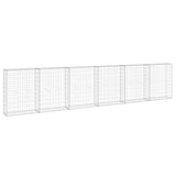 Vidaxl Schanskorf wall with lids 300x30x100 cm galvanized steel