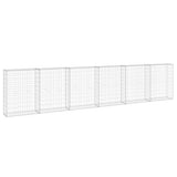 Mur Vidaxl Schanskorf avec couvercles 300x30x100 cm en acier galvanisé
