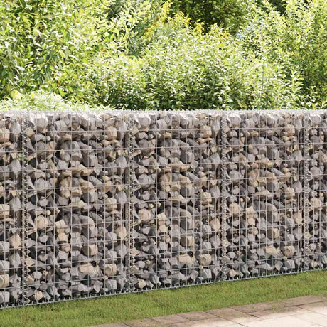 Mur Vidaxl Schanskorf avec couvercles 300x30x100 cm en acier galvanisé