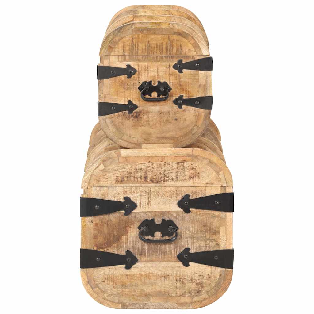 Vidaxl opbergkisten 2 st massief mangohout
