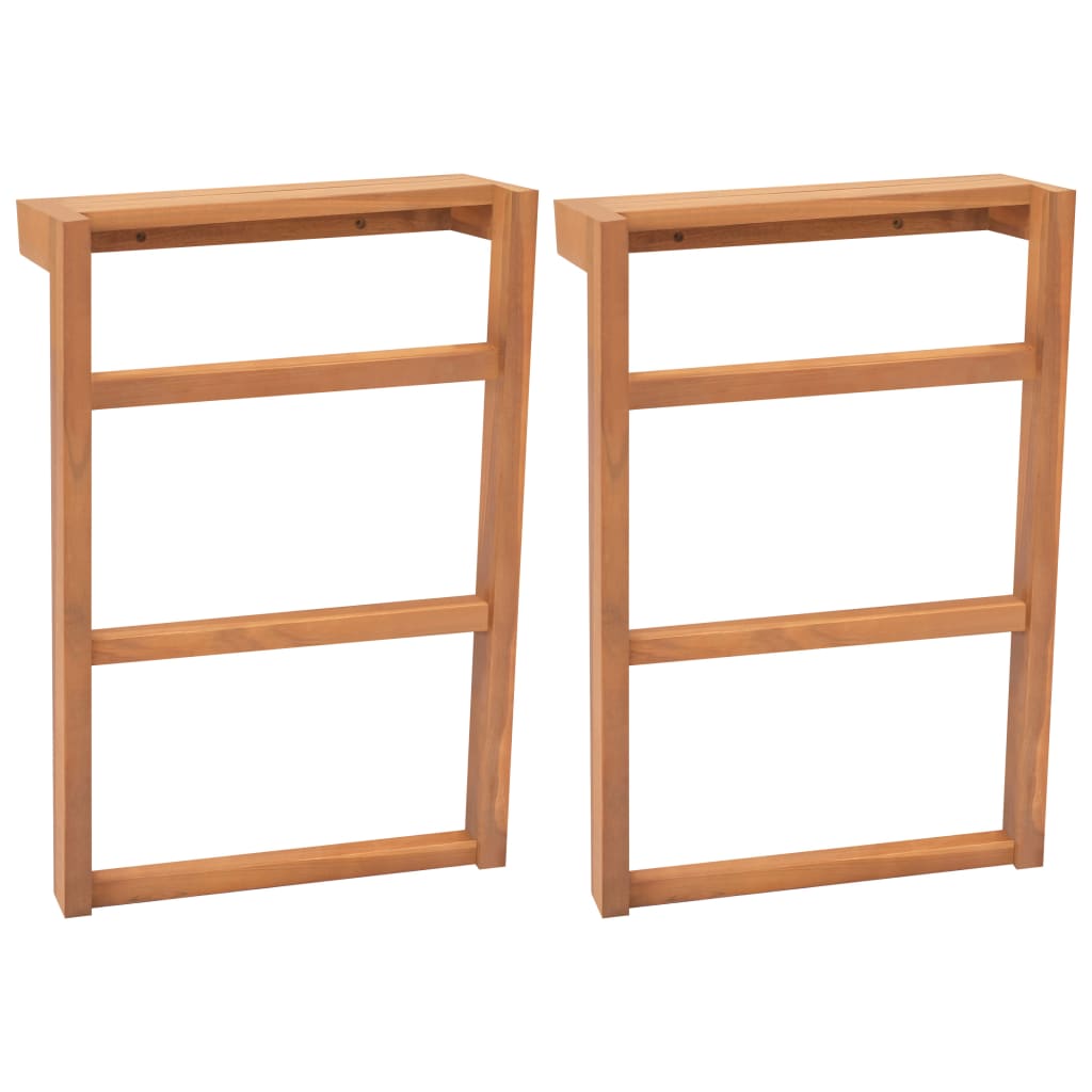 Vidaxl Handduch Racks 2 PCs zolidd Teak