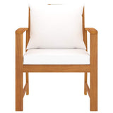 Vidaxl tuinstoelen 2 st met crèmekleurig kussen massief acaciahout