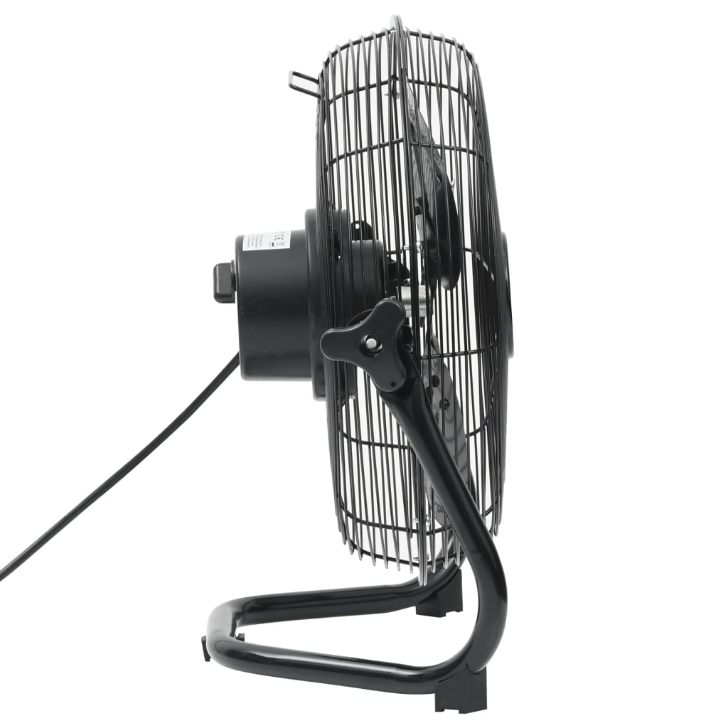 Vidaxl Floor Fan 3 velocità 91,5 W 55 cm Nero