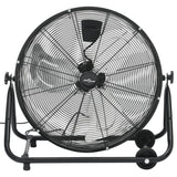 VidaXL Trommelventilator industrieel 172,5 W 60 cm zwart