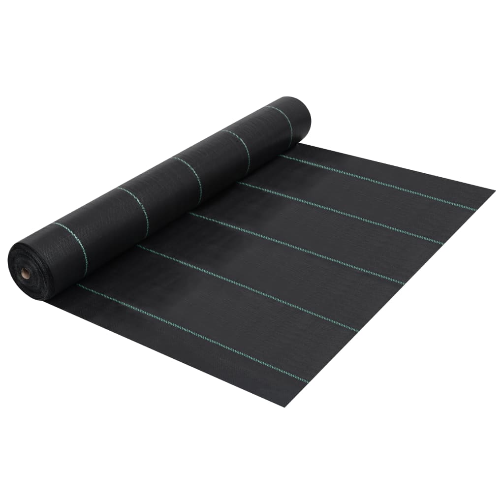 Vidaxl Carrot tissu 2x5 m pp noir