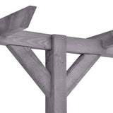 Vidaxl Pergola 400x40x205 cm en bois de pin imprégné gris