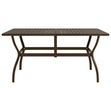 Vidaxl tuintafel 140x80x72 cm staal bruin