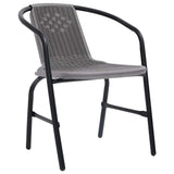 Vidaxl tuinstoelen 2 st 110 kg kunststof rattan en staal