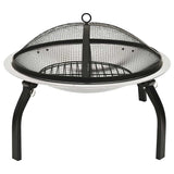 Vidaxl Feier Schossel a Barbecue 2-in-1 mat Poker 56x56x49 cm Edelstol