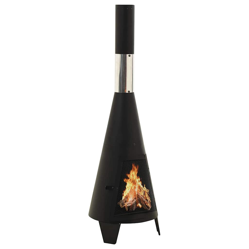 Vidaxl garden stove with poker 38x38x122 cm steel