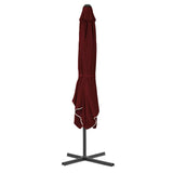 Parasol vidaxl avec poteau en acier 250x250x230 cm Bordeaux rouge