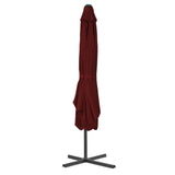 Parasol vidaxl avec poteau en acier 250x250x230 cm Bordeaux rouge