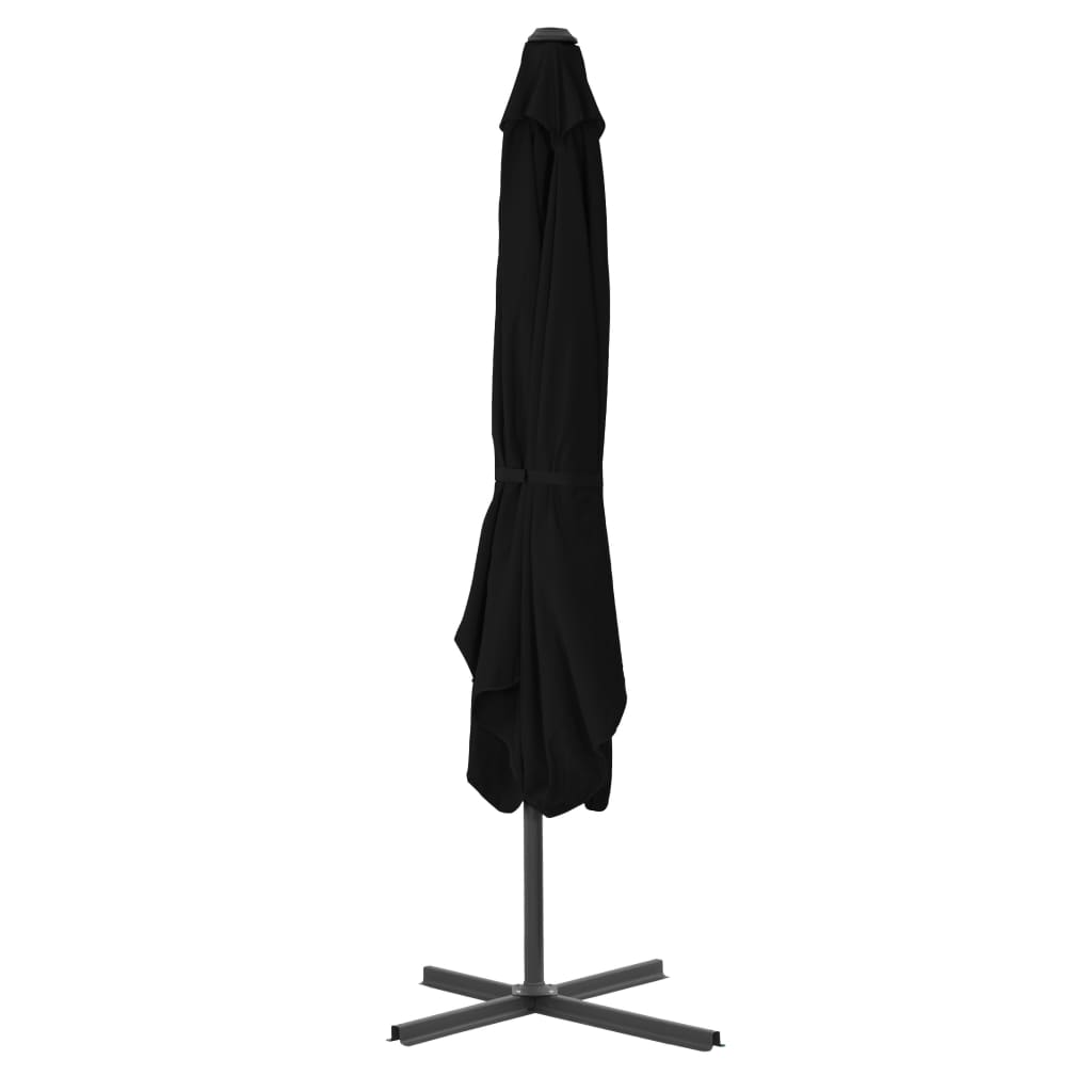 VidaXL parasol with steel pole 250x250x230 cm black