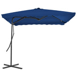 Parasol vidaxl avec poteau en acier 250x250x230 cm bleu