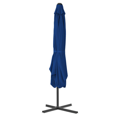 Parasol vidaxl avec poteau en acier 250x250x230 cm bleu
